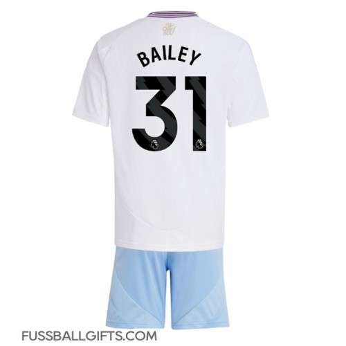 Aston Villa Leon Bailey #31 Fußballbekleidung Auswärtstrikot Kinder 2024-25 Kurzarm (+ kurze hosen)